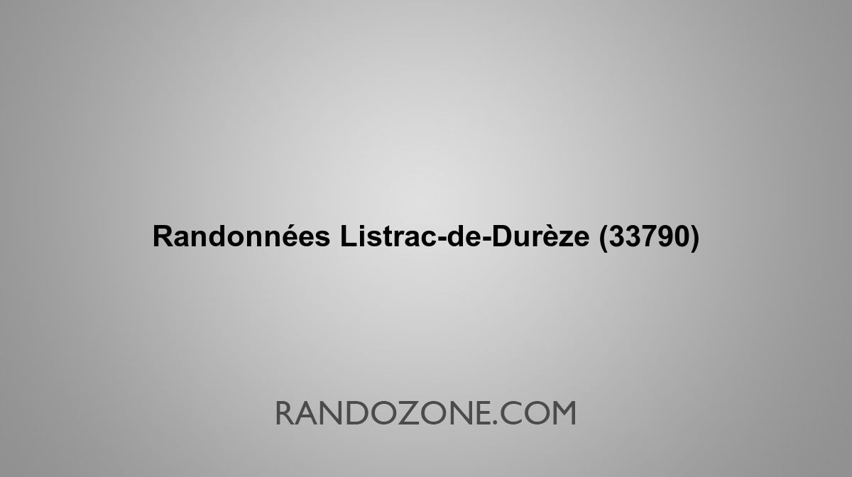 Randonnées ListracdeDurèze 33790 Topos et tracés GPS les meilleurs